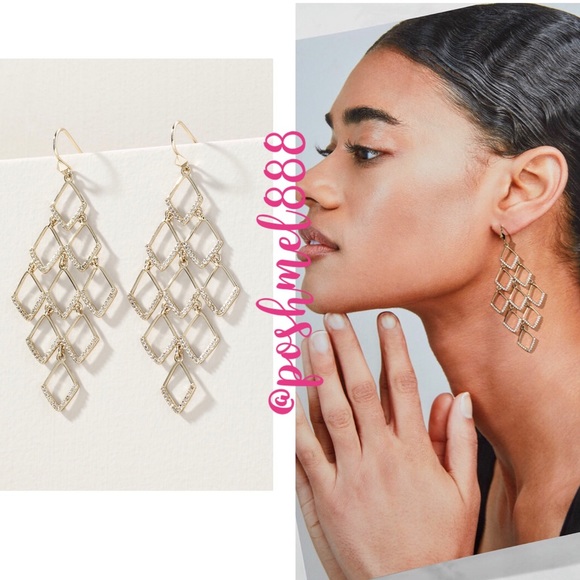 Stella & Dot | Pavé Crystal & Pale Gold Sommerville Delicate Statement E… - Picture 15 of 15